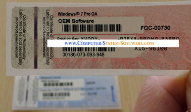 Label Komputer Windows 7 Pro OA OEM Sticker COA dengan asli OEM Product Key