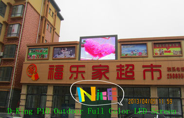 Nyata Pixel Fleksibel LED Screen P10, 10000 / ㎡ Pixel Density Untuk Super Market