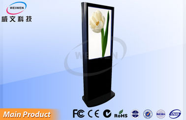42 Inch Touch Screen Digital Signage Standing Kiosk LCD Display untuk Bandara / Bank