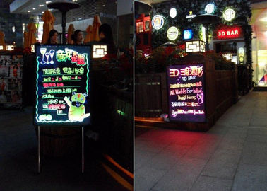 Toko menu Flashing papan tulis LED dengan permukaan Akrilik untuk iklan 60 × 80cm