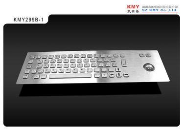 Interaktif Digital Signage Kios Stainless Steel Waterproof Logam Keyboard dengan Trackball