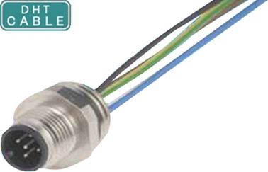 Terlindung Molding M12 5 Pin Waterproof Sensor Konektor Kabel Outdoor Digital Signage