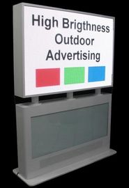 Disesuaikan Outdoor Digital Signage Kasus Floor Standing Untuk Sorot LED Screen