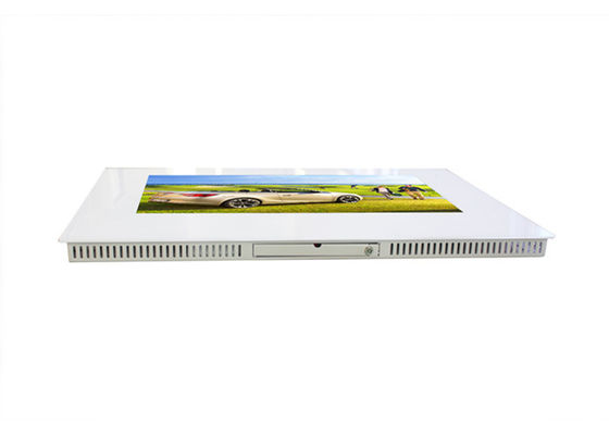 Metro / Bus 19 Inch Putih Video Player Dinding Digital Signage Monitor Remote Control