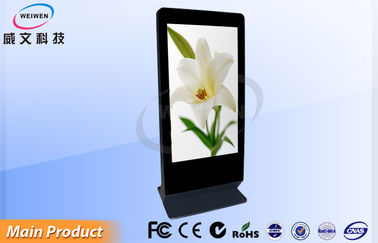 47 &quot;miring Stand Alone Digital Signage / Floor Standing LCD Advertising Platform HDMI