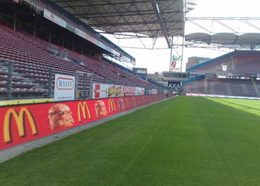 P12 P16 LED Outdoor Tampilan iklan tahan air untuk stadion olahraga perimeter spanduk