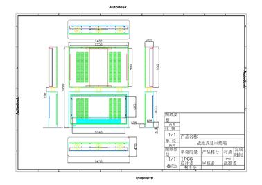 Disesuaikan Outdoor Digital Signage Kasus Floor Standing Untuk Sorot LED Screen