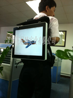 Ponsel Supermarket 22 &quot;Backpack Digital Penayangan Iklan / Outdoor Digital Signage